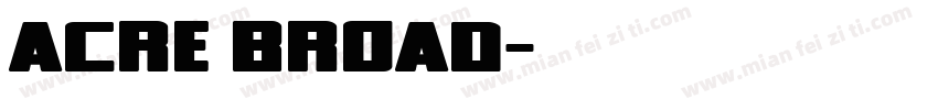 acre broad字体转换